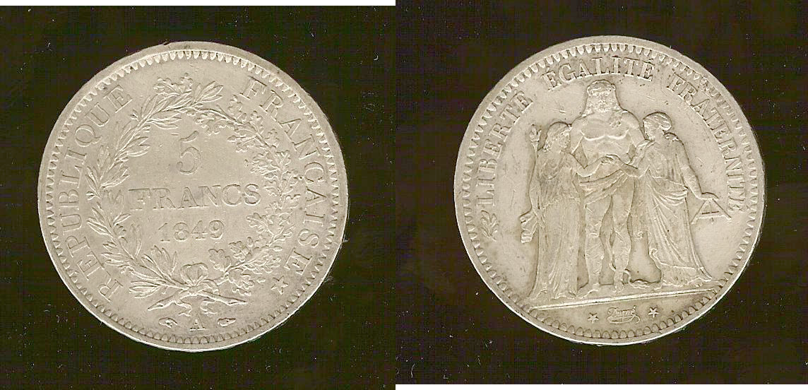 5 francs Hercule 1849A EF